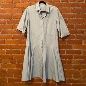 Lemaire Uniqlo Drop Waist cotton dress S Light Grey